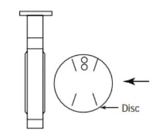 Disc 90 degree to Valve Body